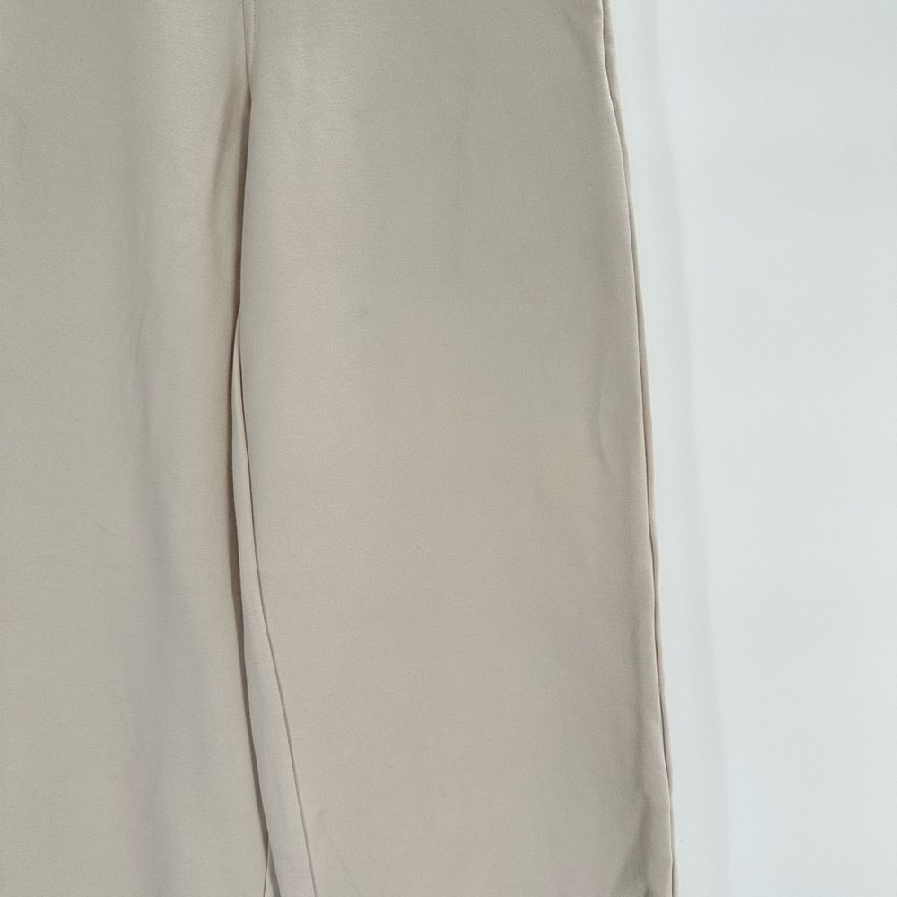 Madewell Size Small Beige Ponte Wide Leg Pants Elastic Pull On Waist Stretchy - Picture 8 of 15
